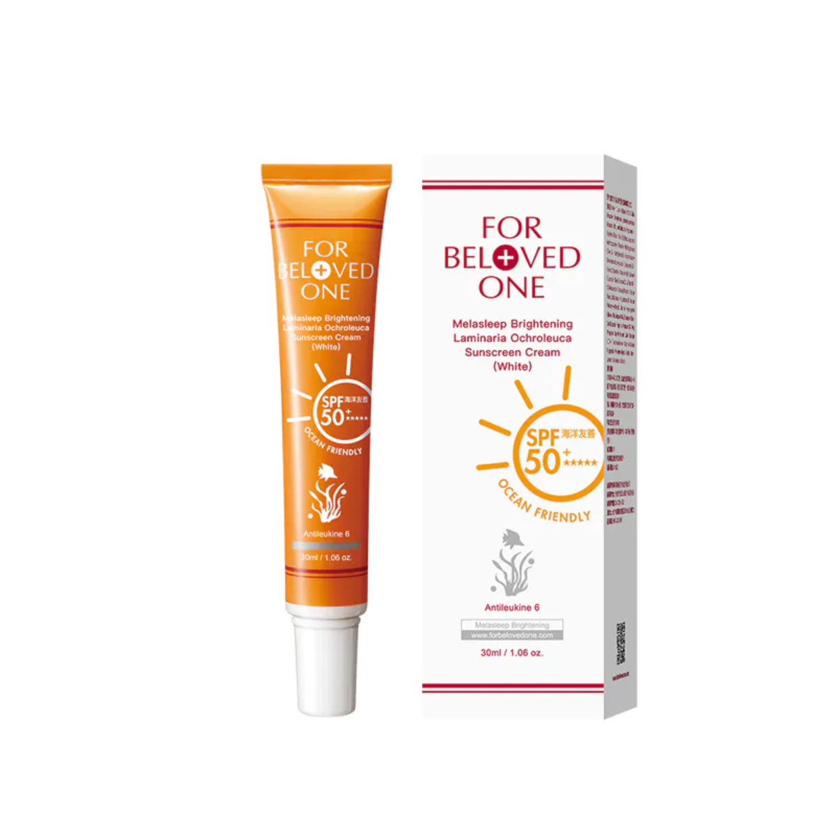 Title: For Beloved One Melasleep Brightening Laminaria Ochroleuca Sunscreen Cream 30ml | SPF50+ PA★★★★★ | Ocean-Friendly | Cream