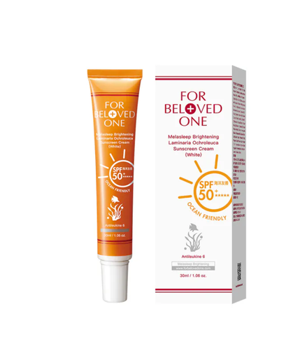 Title: For Beloved One Melasleep Brightening Laminaria Ochroleuca Sunscreen Cream 30ml | SPF50+ PA★★★★★ | Ocean-Friendly | Cream