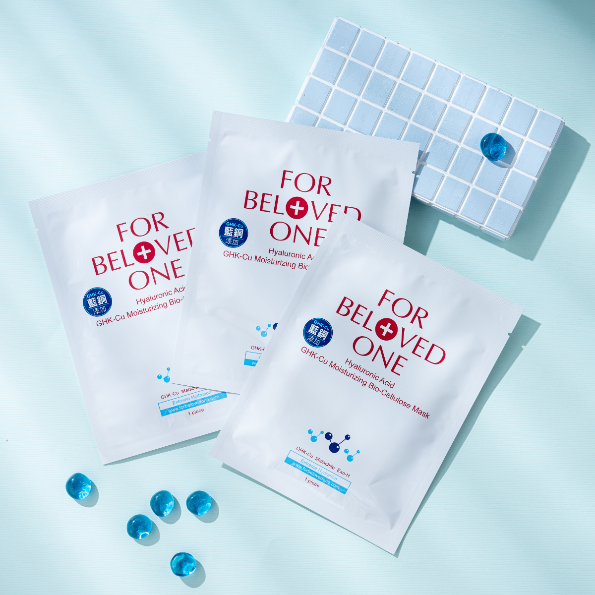 For Beloved One Hyaluronic Acid GHK-Cu Moisturizing Bio-Cellulose Mask