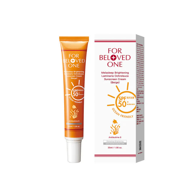 For Beloved One Melasleep Brightening Laminaria Ochroleuca Sunscreen Cream 30ml | SPF50+ PA★★★★★ | Ocean-Friendly | Beige