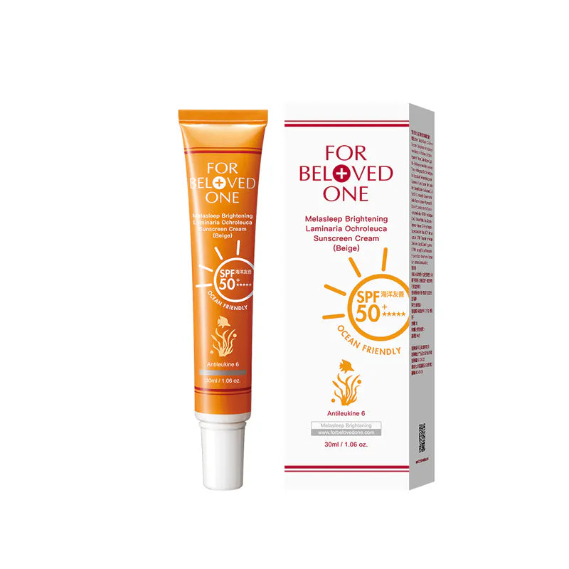 For Beloved One Melasleep Brightening Laminaria Ochroleuca Sunscreen Cream 30ml | SPF50+ PA★★★★★ | Ocean-Friendly | Beige