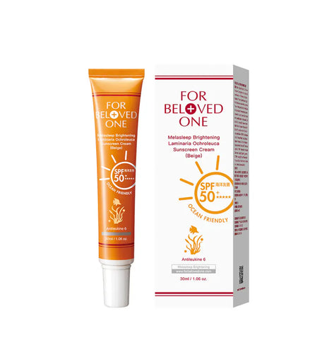 For Beloved One Melasleep Brightening Laminaria Ochroleuca Sunscreen Cream 30ml | SPF50+ PA★★★★★ | Ocean-Friendly | Beige