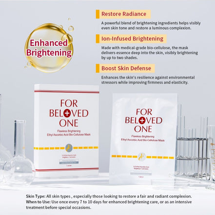 For Beloved One Flawless Brightening  Ethyl Ascorbic Acid Bio-Cellulose Mask