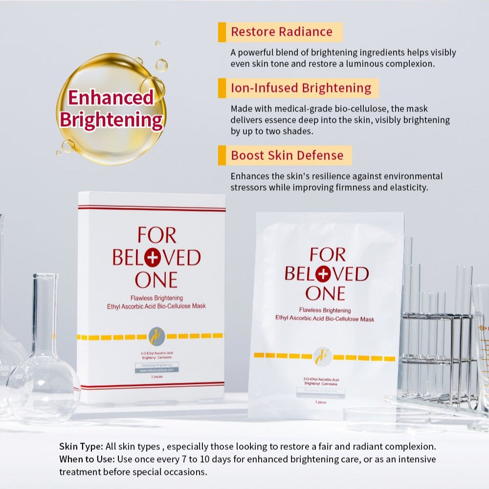 For Beloved One Flawless Brightening  Ethyl Ascorbic Acid Bio-Cellulose Mask