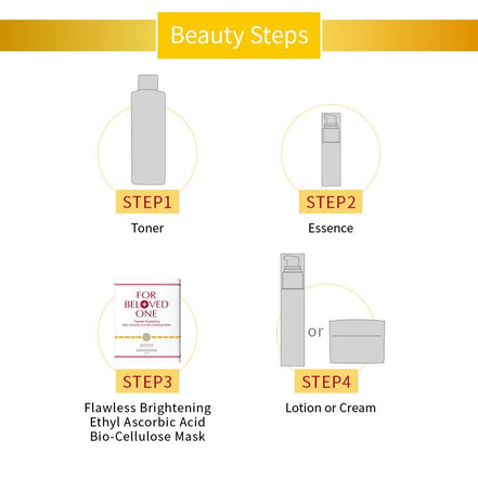 For Beloved One Flawless Brightening  Ethyl Ascorbic Acid Bio-Cellulose Mask