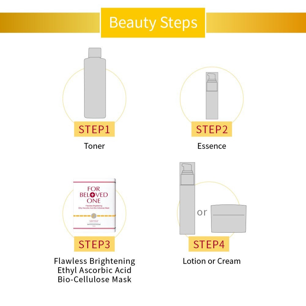 For Beloved One Flawless Brightening  Ethyl Ascorbic Acid Bio-Cellulose Mask