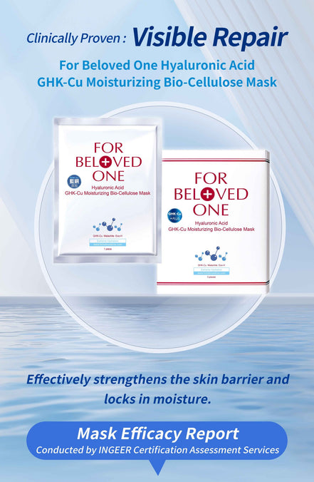 For Beloved One Hyaluronic Acid GHK-Cu Moisturizing Bio-Cellulose Mask