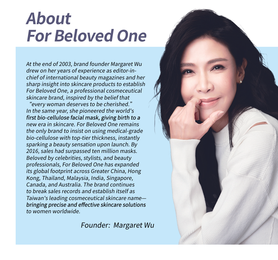 For Beloved One Hyaluronic Acid GHK-Cu Moisturizing Bio-Cellulose Mask