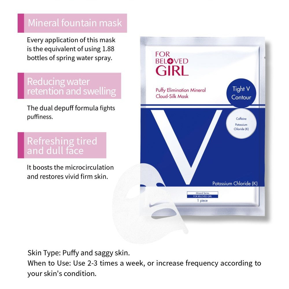 For Beloved Girl Puffy Elimination  Mineral Cloud-Silk Mask